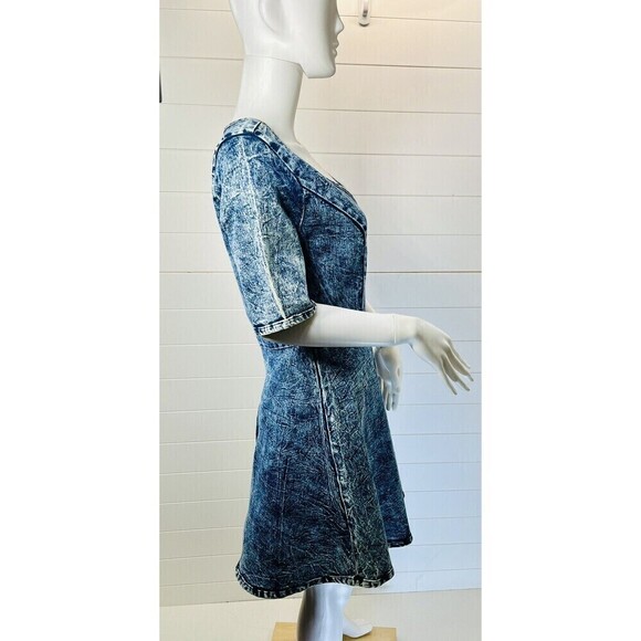 Charlotte Russe Vintage 1980's Acid Wash Skater Dress Large Grunge Cowgirl Boho - Picture 6 of 10